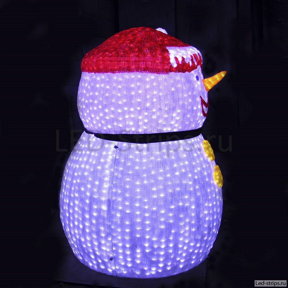 Рождественский снеговик, 180х120 см, 120 Вт, 2000 диодов